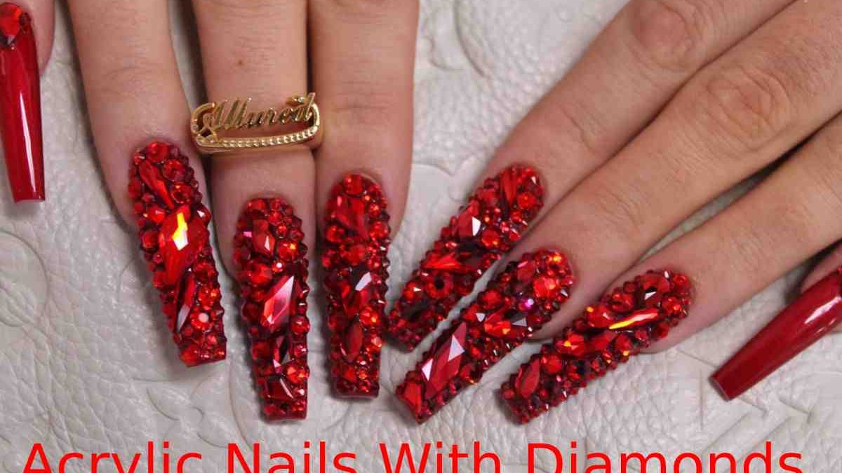 Acrylic Nails With Diamonds