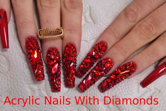 Acrylic Nails With Diamonds