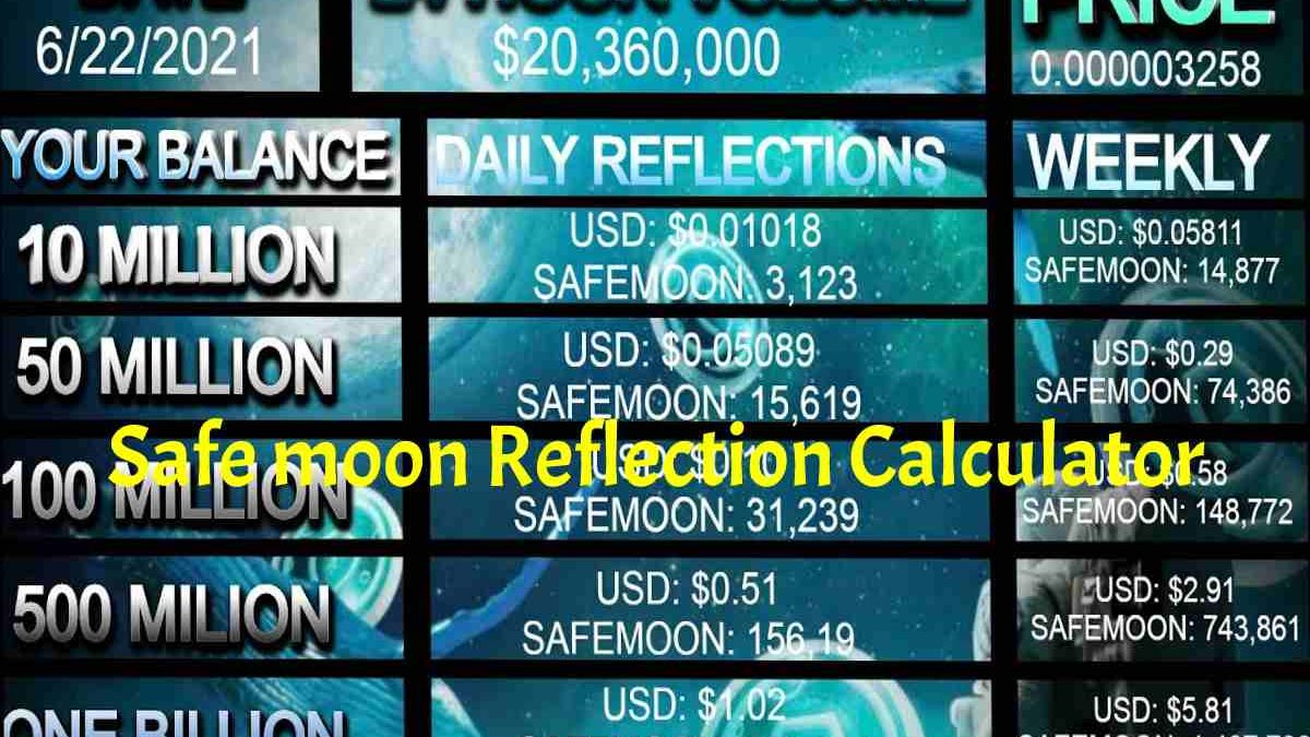 Safe moon Reflection Calculator