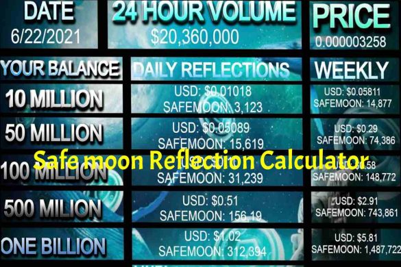 Safe moon Reflection Calculator