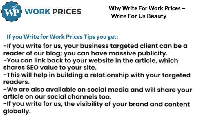 Write For Us workprices