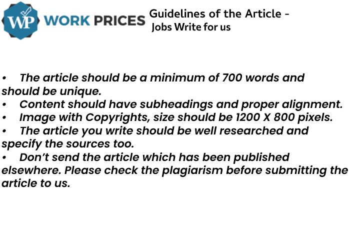 Write for us guidelines