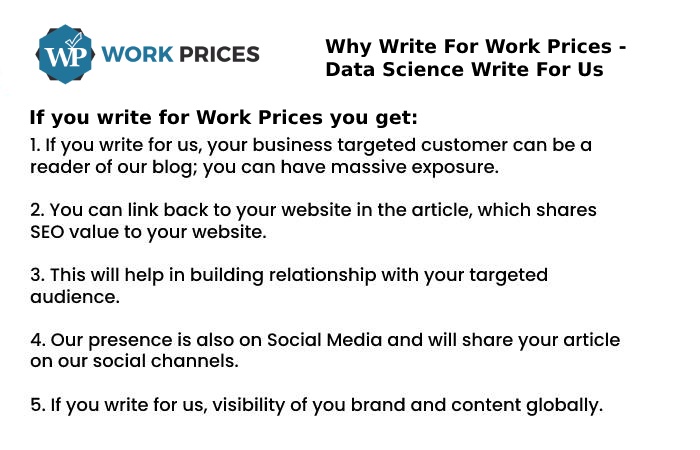 Why You Should Write For Work Prices – Data Science Write For US