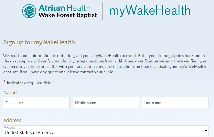 Mywakehealth Registration Procedure