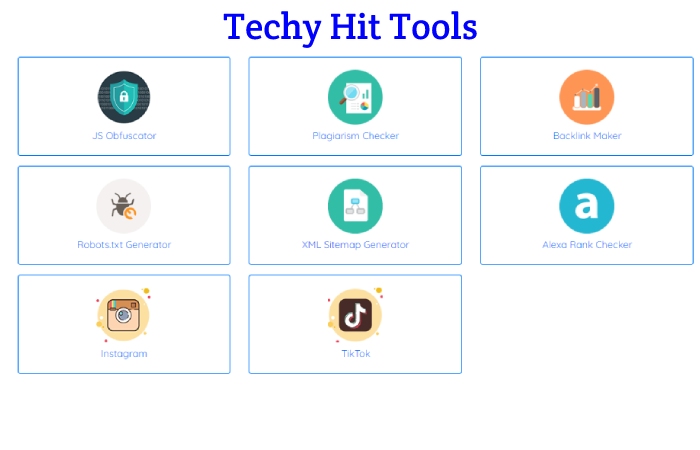 Techy hit Tools Types