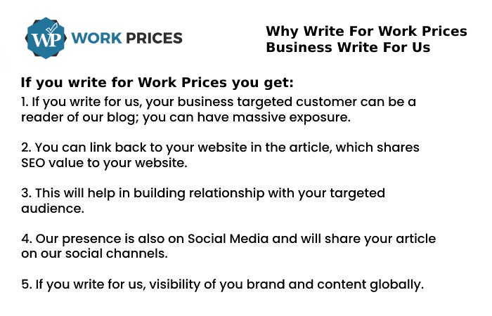 Why You Should Write For Work Prices – Business Write For Us