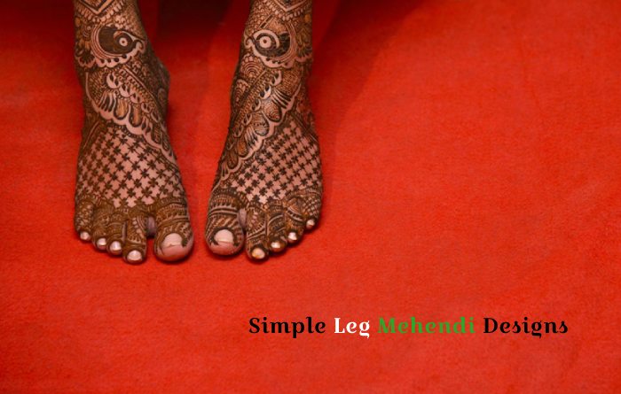 Simple Leg Mehendi Designs