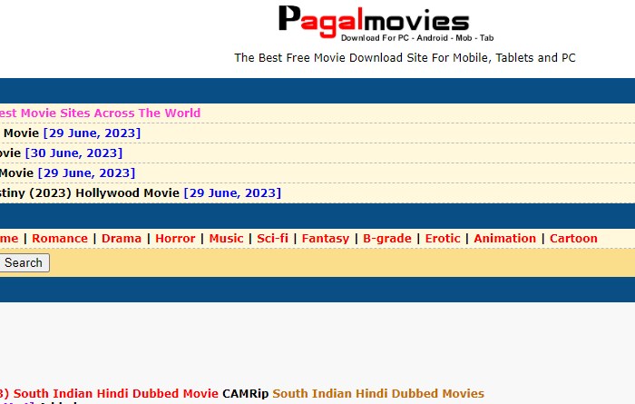 First, Locate And Use The Pagalmovies On the Website